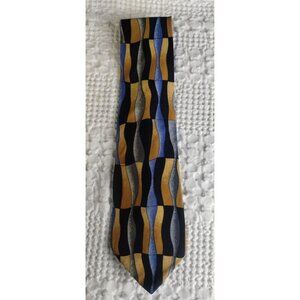 Cocktail Collection Men's Yellow/Multicolor Silk Tie 59.5"x3.75" SKU 2796